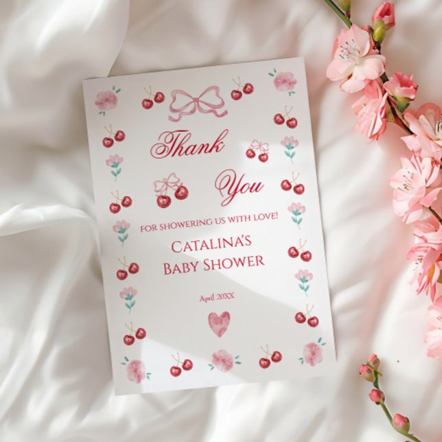 Tarjeta de agradecimiento para baby shower de cere (Subido por el creador)