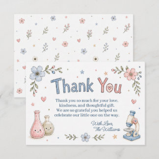Tarjeta de agradecimiento para baby shower de cien