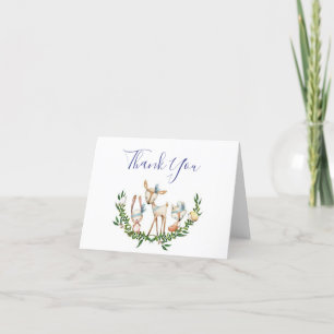Tarjeta de agradecimiento para baby shower de cier