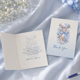 Tarjeta de agradecimiento para baby shower de cier