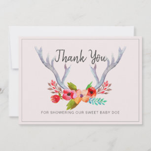 Tarjeta de agradecimiento para baby shower de cier