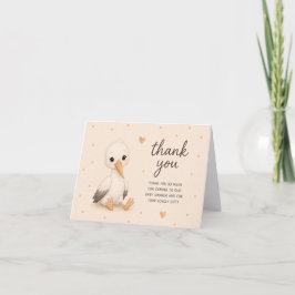 Tarjeta de agradecimiento para baby shower de cigü