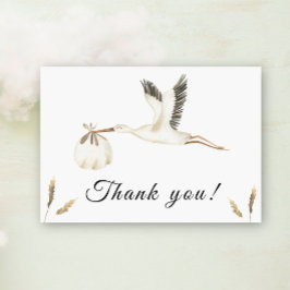 Tarjeta de agradecimiento para baby shower de cigü