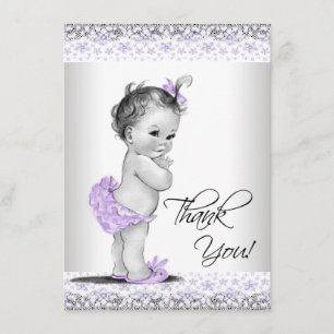Tarjeta de agradecimiento para baby shower de colo