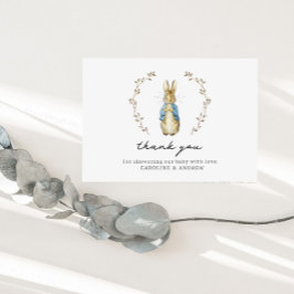 Tarjeta de agradecimiento para baby shower de cone