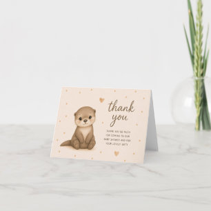 Tarjeta de agradecimiento para baby shower de cría