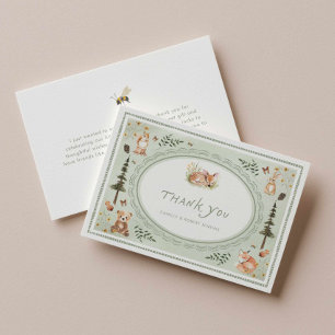 Tarjeta de agradecimiento para baby shower de cuen