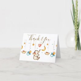 Tarjeta de agradecimiento para baby shower de elef