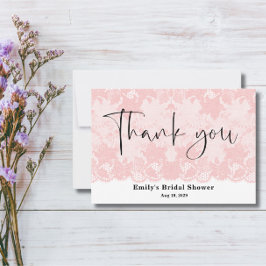 Tarjeta de agradecimiento para baby shower de enca