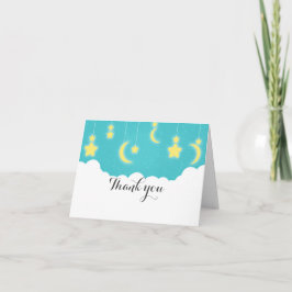Tarjeta de agradecimiento para baby shower de estr
