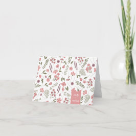 Tarjeta de agradecimiento para baby shower de flor