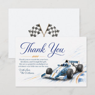 Tarjeta de agradecimiento para baby shower de Fórm