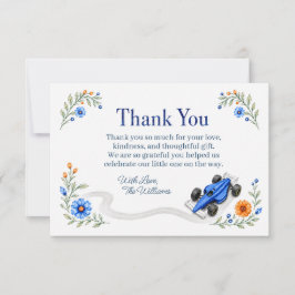 Tarjeta de agradecimiento para baby shower de Fórm