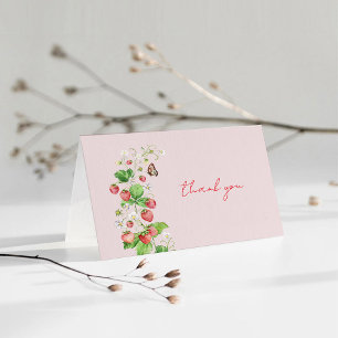 Tarjeta de agradecimiento para baby shower de fres