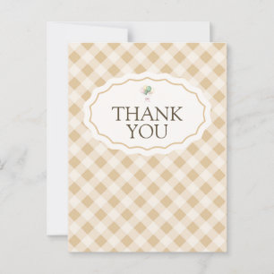 Tarjeta de agradecimiento para baby shower de Gans