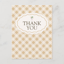 Tarjeta de agradecimiento para baby shower de Gans