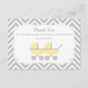 Tarjeta de agradecimiento para Baby Shower de geme