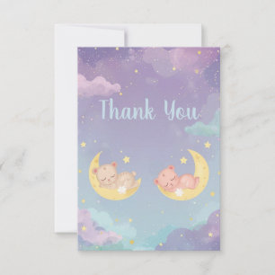 Tarjeta de agradecimiento para baby shower de geme