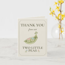 Tarjeta de agradecimiento para baby shower de geme
