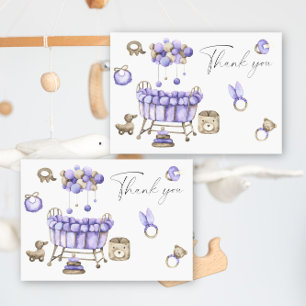 Tarjeta de agradecimiento para baby shower de guar