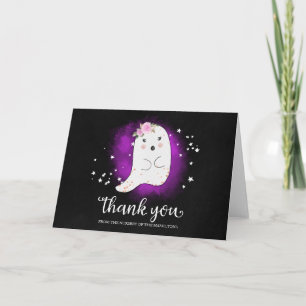 Tarjeta de agradecimiento para baby shower de Hall