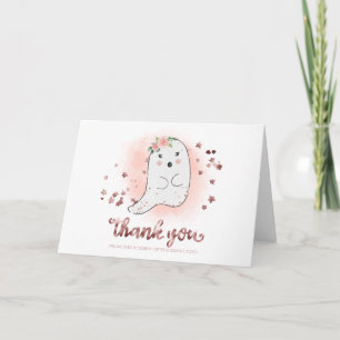 Tarjeta de agradecimiento para baby shower de Hall