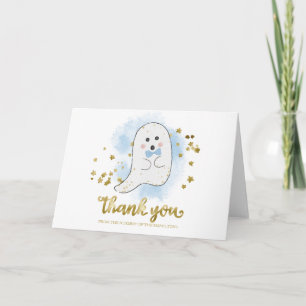 Tarjeta de agradecimiento para baby shower de Hall