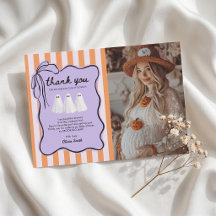 Tarjeta de agradecimiento para Baby Shower de Hall