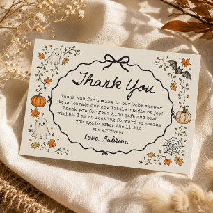 Tarjeta de agradecimiento para Baby Shower de Hall