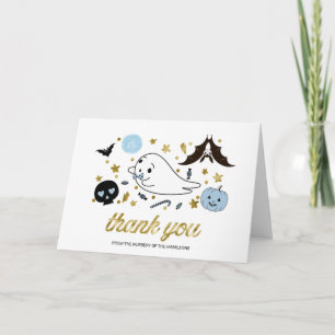Tarjeta de agradecimiento para baby shower de Hall