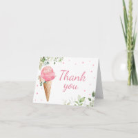 Tarjeta de agradecimiento para baby shower de hela