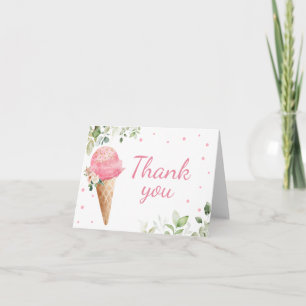 Tarjeta de agradecimiento para baby shower de hela