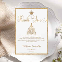 Tarjeta de agradecimiento para Baby Shower de la P