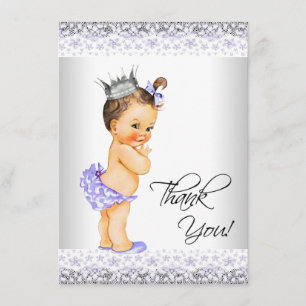 Tarjeta de agradecimiento para baby shower de lava