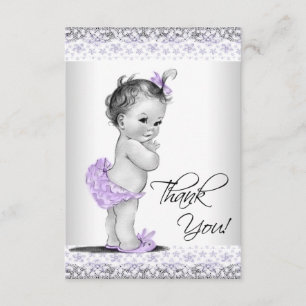 Tarjeta de agradecimiento para baby shower de lava
