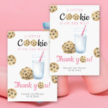Tarjeta de agradecimiento para baby shower de Lech
