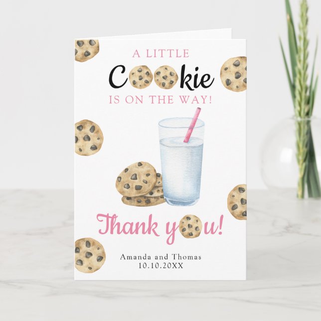 Tarjeta de agradecimiento para baby shower de Lech (Anverso)