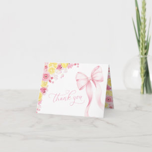 Tarjeta de agradecimiento para baby shower de limó