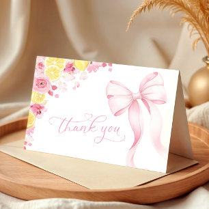 Tarjeta de agradecimiento para baby shower de limó