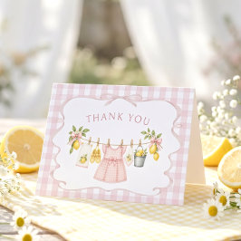 Tarjeta de agradecimiento para baby shower de limó