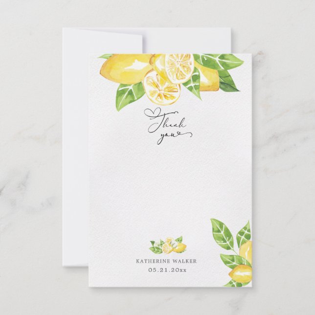 tarjeta de agradecimiento para baby shower de limo (Anverso)