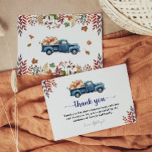 Tarjeta de agradecimiento para Baby Shower de Litt