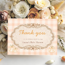 Tarjeta de agradecimiento para Baby Shower de Litt