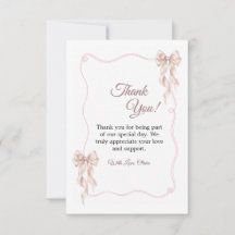 Tarjeta de agradecimiento para baby shower de Love