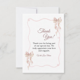 Tarjeta de agradecimiento para baby shower de Love