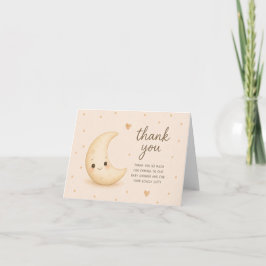 Tarjeta de agradecimiento para baby shower de Luna