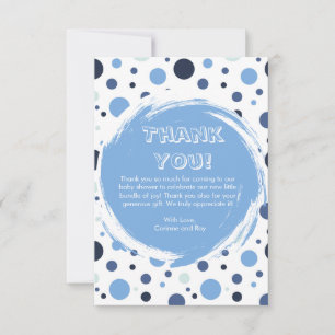 Tarjeta de agradecimiento para Baby Shower de luna