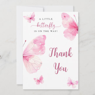 Tarjeta de agradecimiento para baby shower de Mari