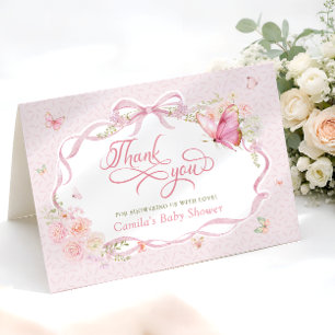 Tarjeta de agradecimiento para baby shower de Mari