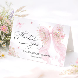 Tarjeta de agradecimiento para baby shower de Mari